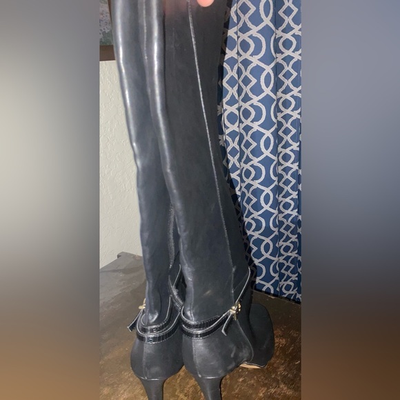 Express Black Knee High Ladies Fashion Dress Boots, Size 10 - Picture 3 of 7
